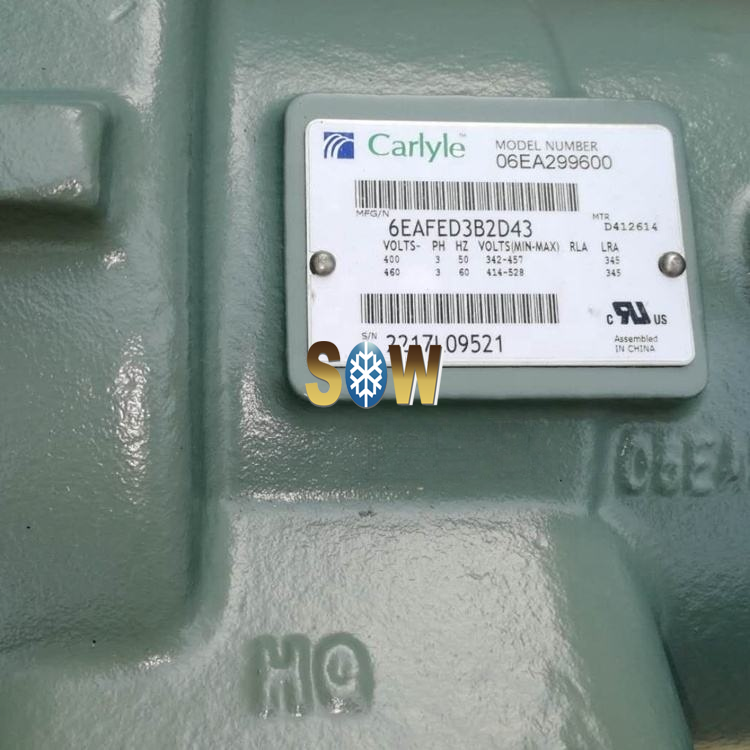 Carrier Carlyle 40HP Refrigeration Compressor 06EA299600