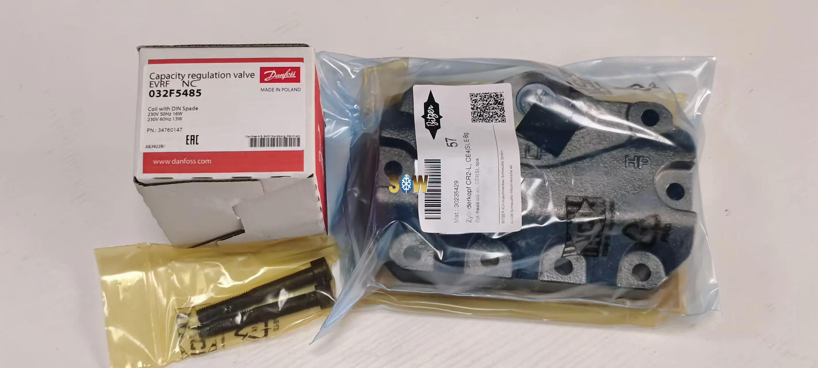 Bitzer control valve VARISTEP-CRII replacement 4FES to 4NES- 34760147 danfoss 032F5485