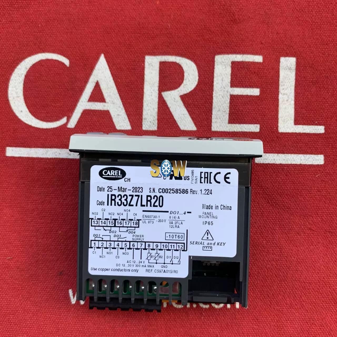 Carel Refrigeration Electronic Temperature Controller (IR33 Series) IR33Z7LR20
