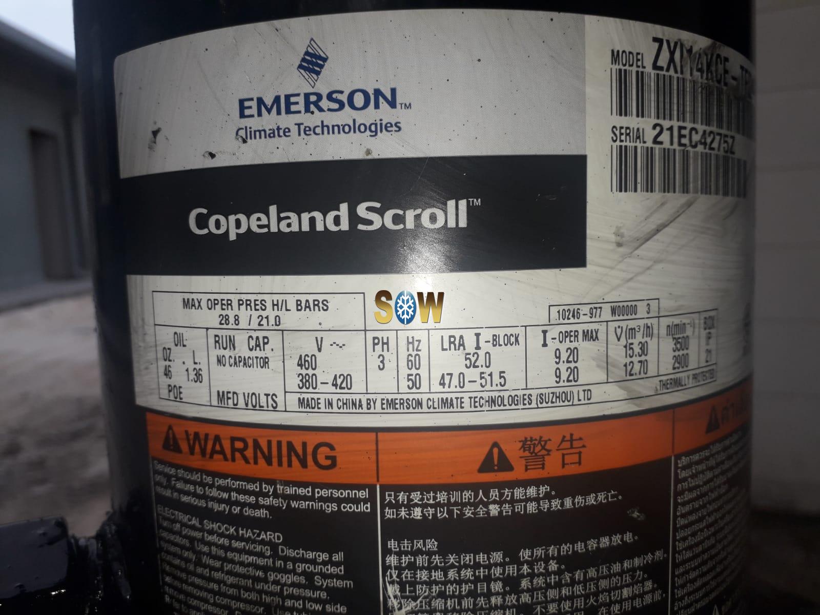 Copeland compressor ZXI14KCE-TFD-647