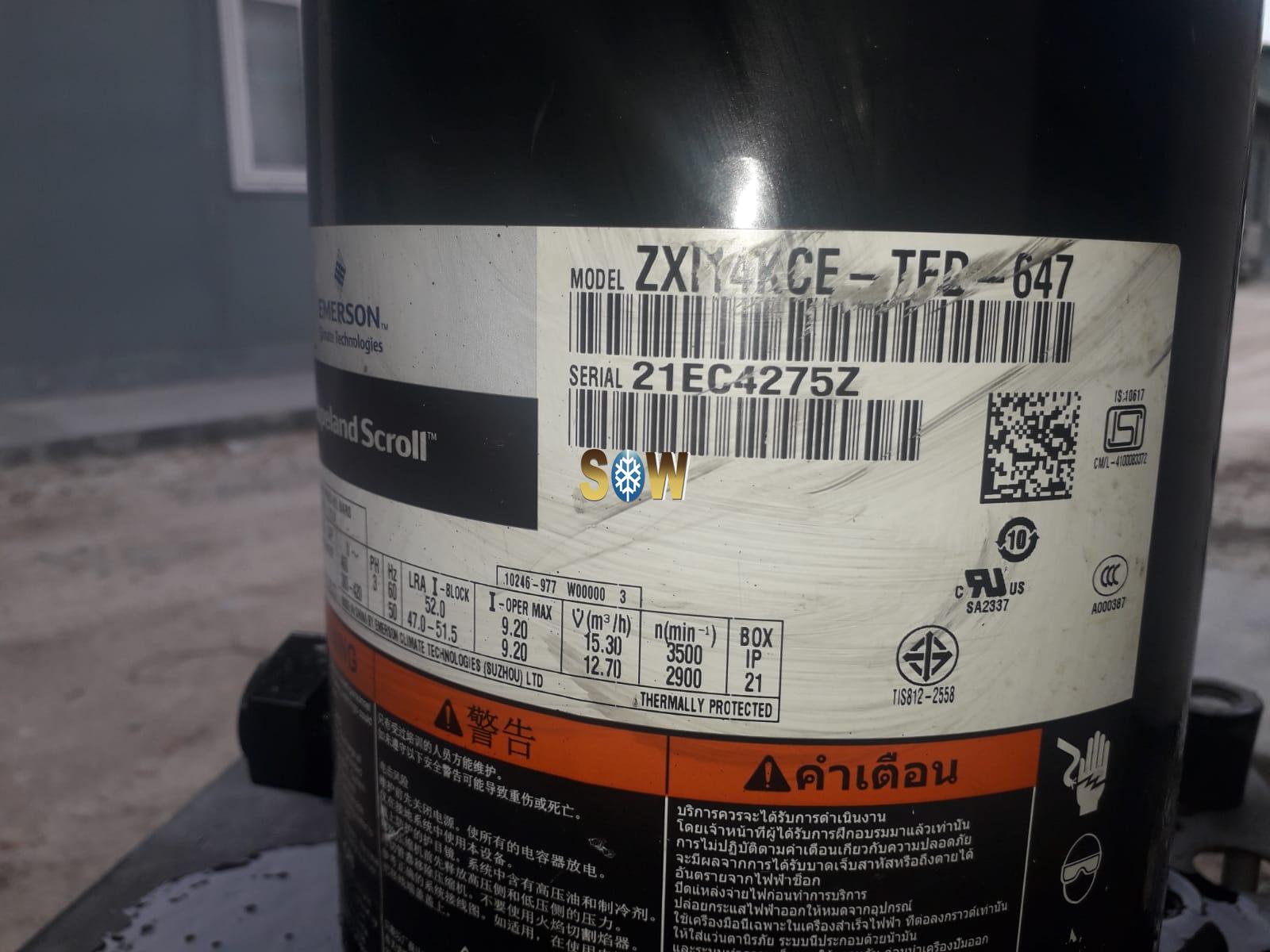 Copeland compressor ZXI14KCE-TFD-647